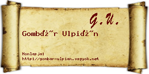 Gombár Ulpián névjegykártya